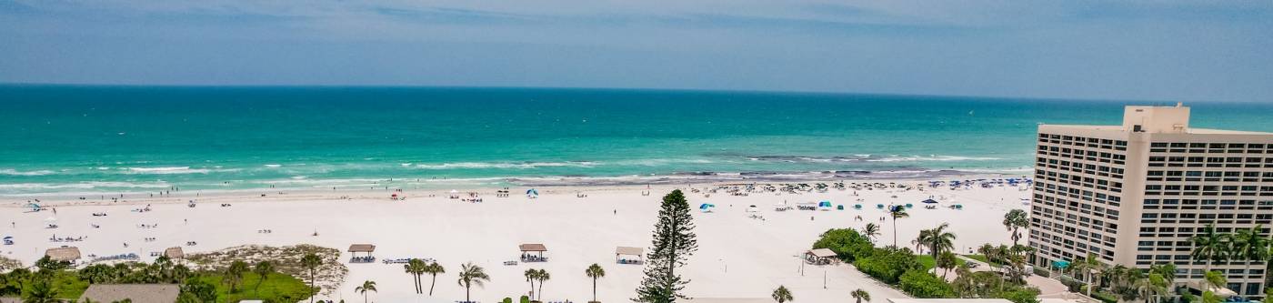 View of beach in Siesta Key